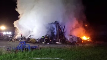 Spłonęła stodoła w Kalinowie (zdjęcia)