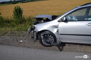 Kolejne wymuszenie pierwszeństwa na trasie Ostrów Mazowiecka - Różan (zdjęcia)