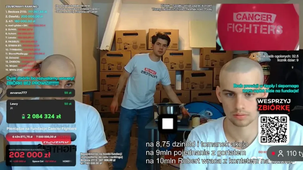 Jakub Przeździecki z Ostrowi na charytatywnym streamie z "Young Leosią"