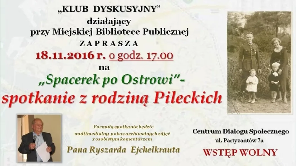 "Spacer po Ostrowi" z rodziną Pileckich