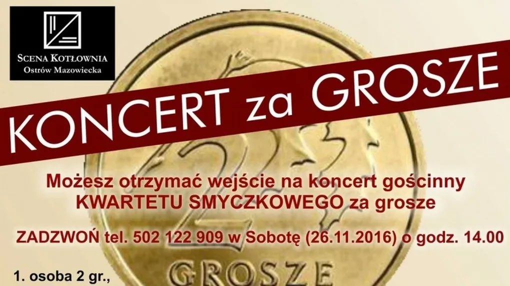 Koncert kwartetu smyczkowego za grosze