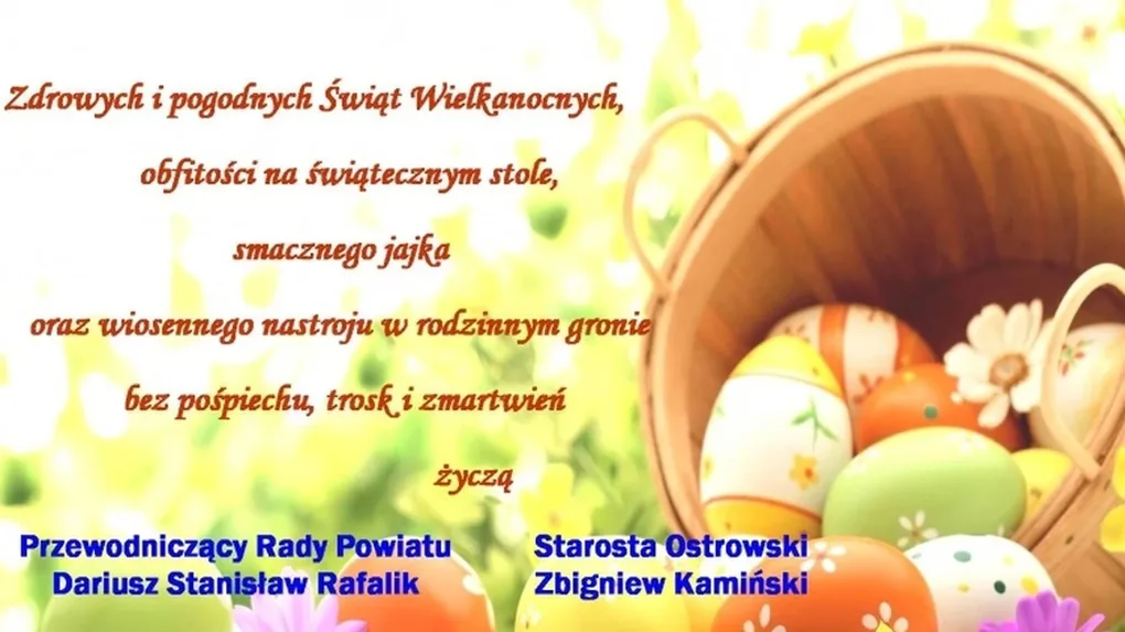 Życzenia świąteczna od władz powiatu ostrowskiego