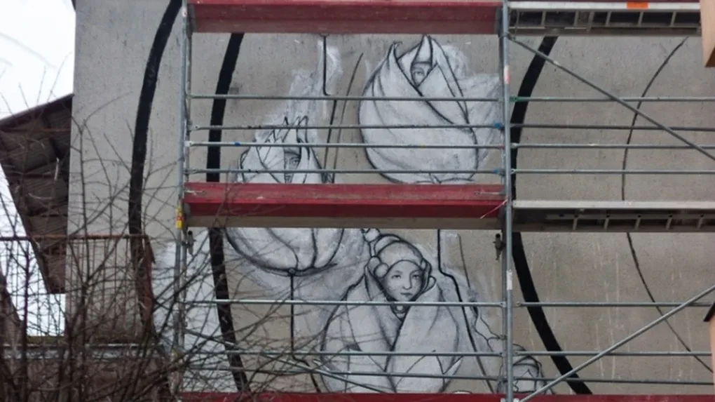 Mural w Ostrowi Mazowieckiej. Finał prac coraz bliżej