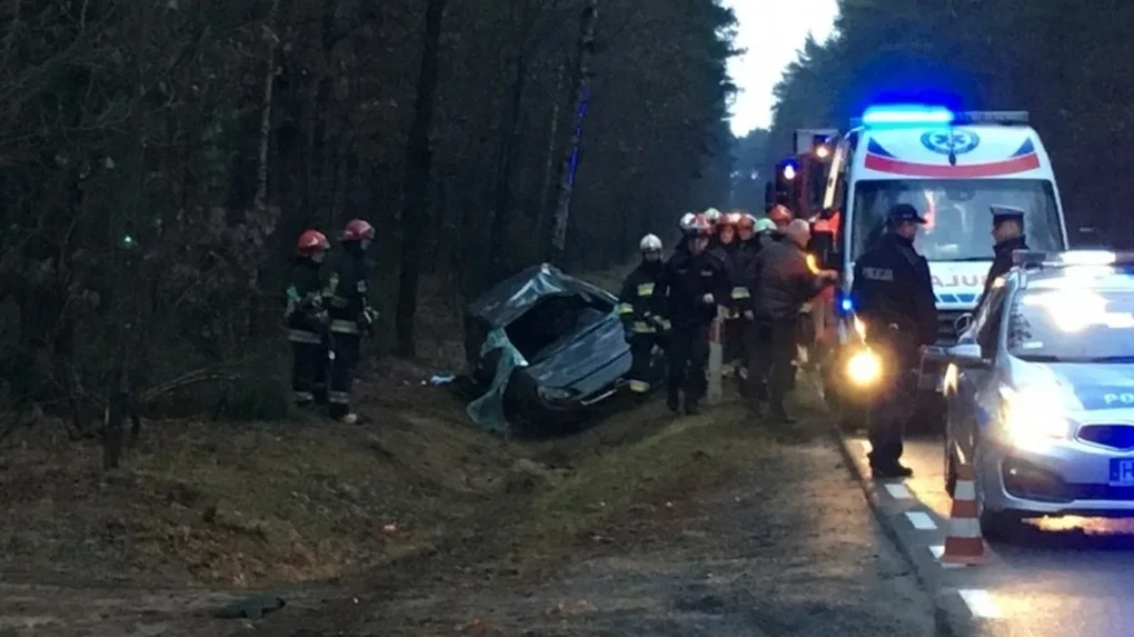 Poważny wypadek na trasie Brok - Poręba (aktualizacja)