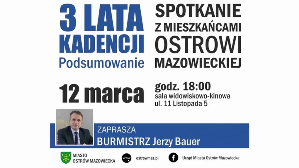 Burmistrz Bauer: "Zapraszam mieszkańców miasta". Podsumowanie trzech lat kadencji