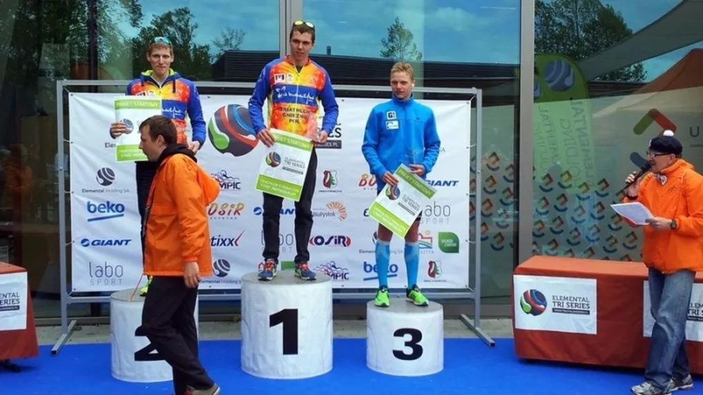 Kacper Rzuczkowski trzeci na mecie triathlonu
