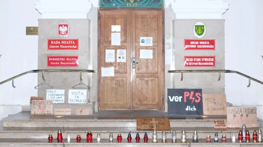 Czwartkowy Strajk kobiet w Ostrowi Mazowieckiej (zdjęcia) 