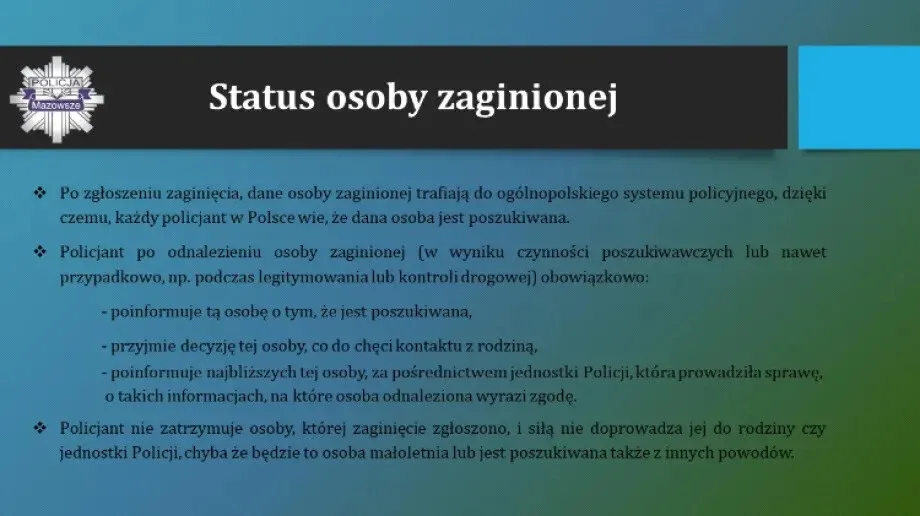 Policja radzi jak zapobiegać zaginięciom osób starszych