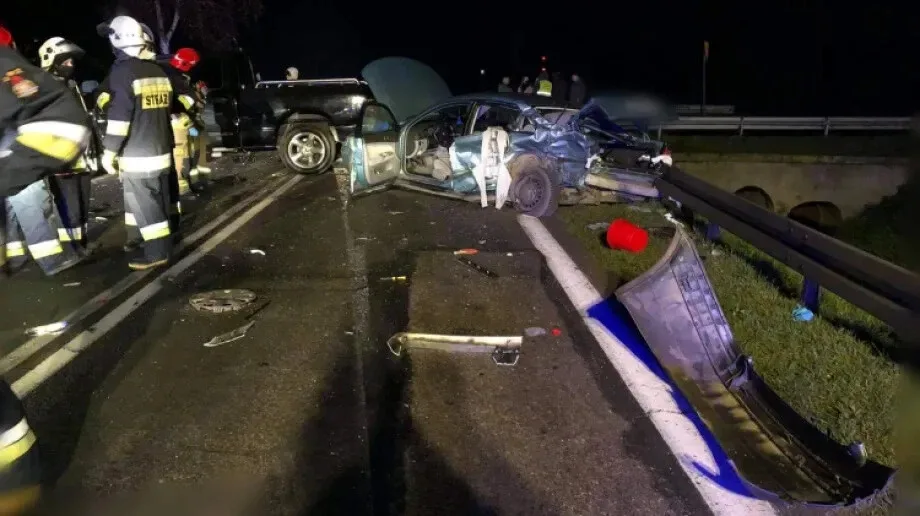 Wypadek dwóch osobówek w okolicach Jelonek
