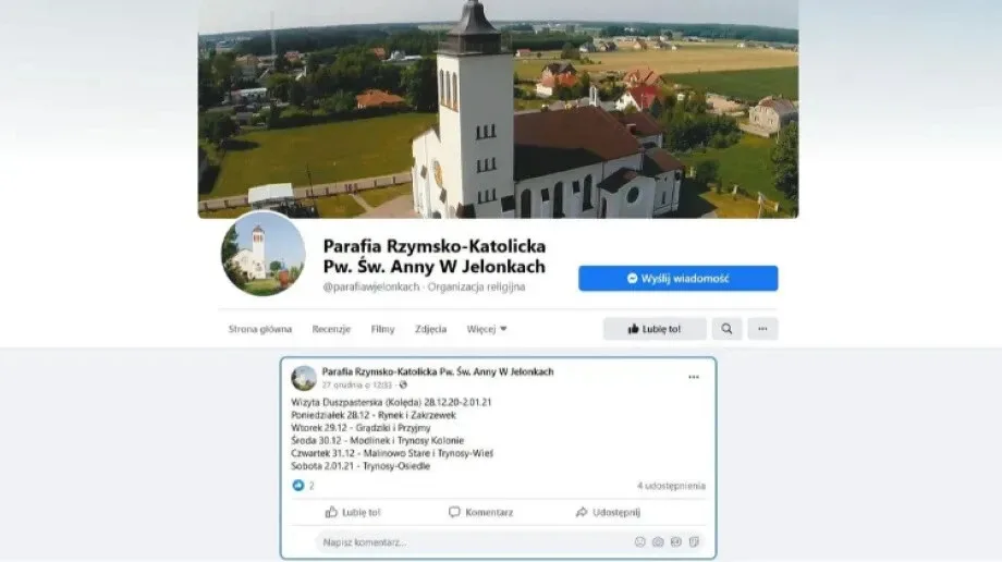 Kolęda w Jelonkach odwołana. Proboszcz zmienił decyzję po interwencji kurii?