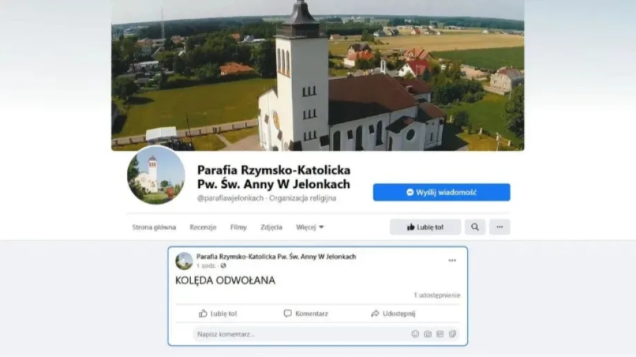 Kolęda w Jelonkach odwołana. Proboszcz zmienił decyzję po interwencji kurii?