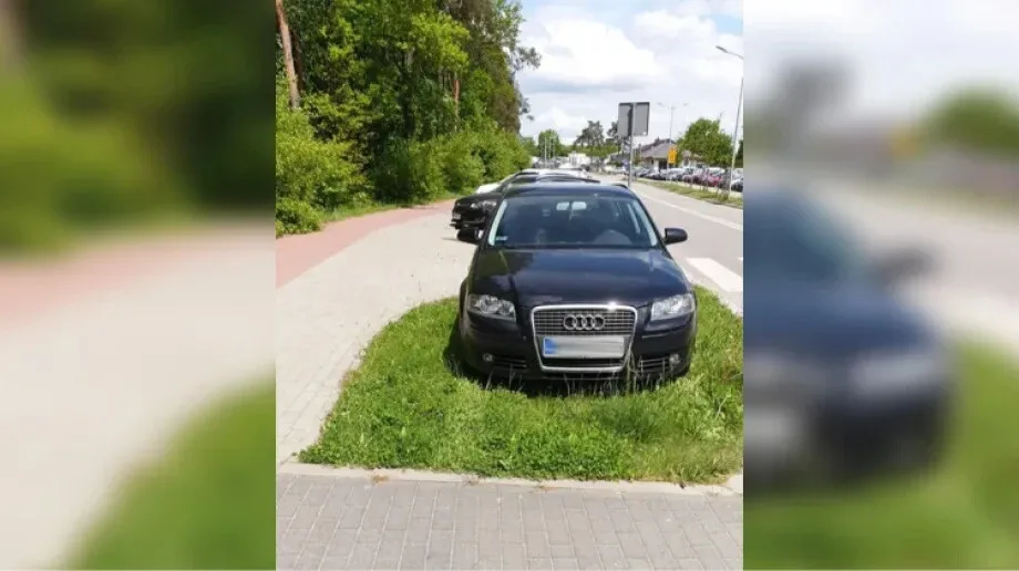 Parkowanie na trawniku wzdłuż ulicy Szpitalnej (zdjęcia)