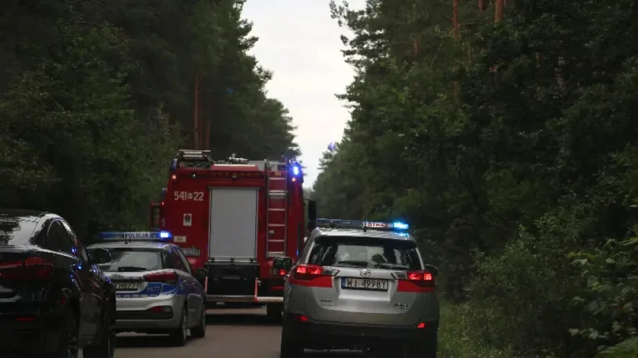Pożar mercedesa w miejscowości Jarząbka