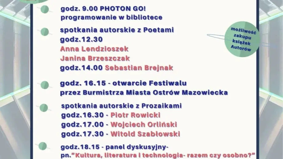 W najbliższy piątek odbędzie się Ostrowiada Literacka