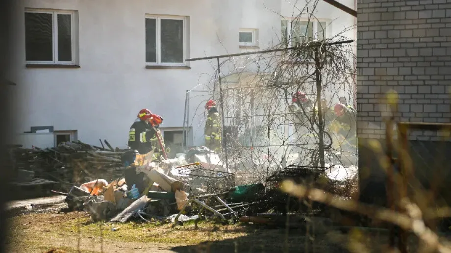Pożar przy ulicy Partyzantów (zdjęcia)