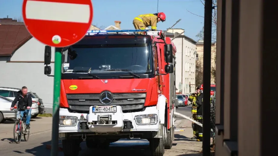 Pożar przy ulicy Partyzantów (zdjęcia)