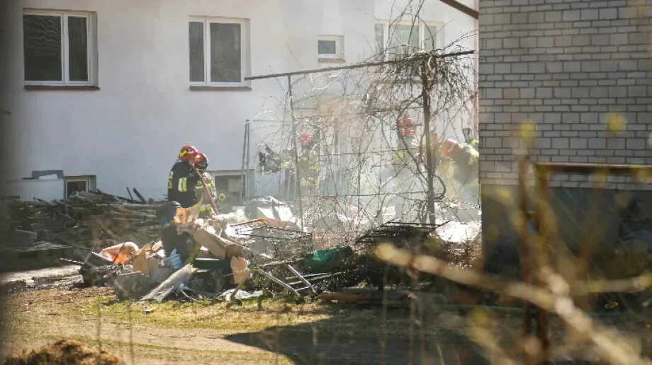 Pożar przy ulicy Partyzantów (zdjęcia)