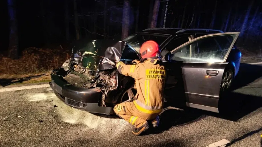 Nietypowy wypadek pod Ostrowią Mazowiecką (zdjęcia)