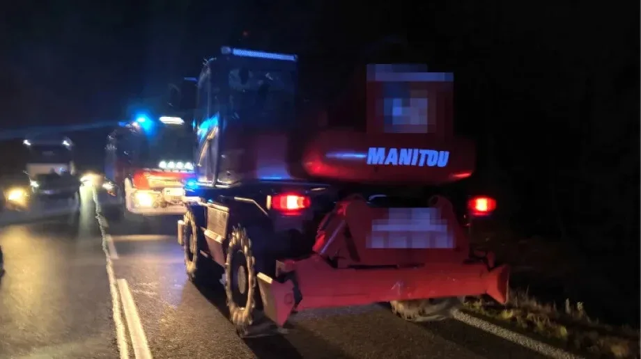 Nietypowy wypadek pod Ostrowią Mazowiecką (zdjęcia)