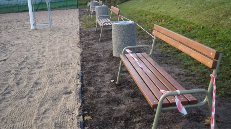 Nowy obiekt sportowy w Andrzejewie. boisko do siatkówki plażowej już gotowe