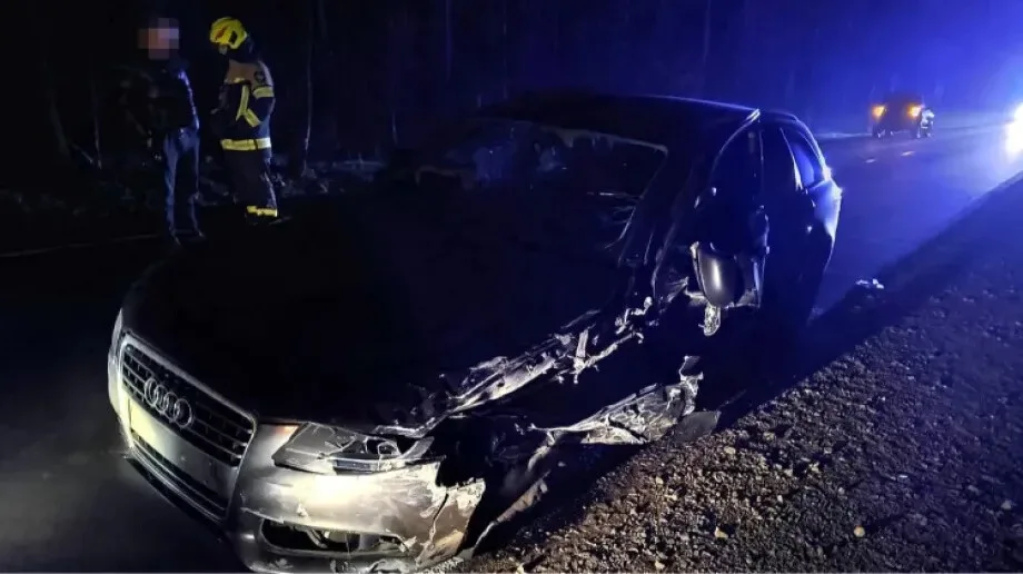 Czołowe zderzenie audi i seata! Jedna osoba trafiła do szpitala (zdjęcia)