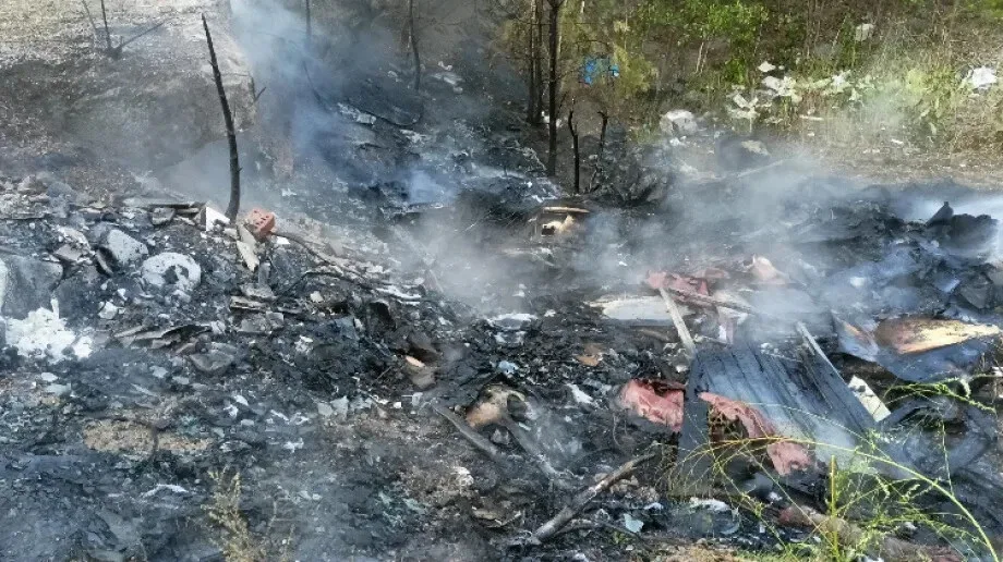 Pożar w Przyborowiu. Paliły się śmieci na terenie dawnej żwirowni (zdjęcia)