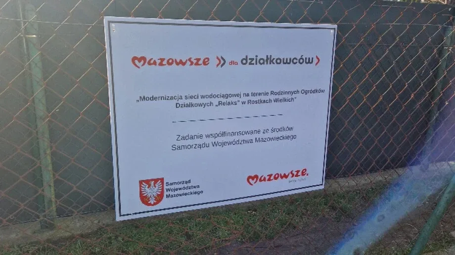 Zakończono modernizację na terenie Rodzinnych Ogródków Działkowych "Relaks"