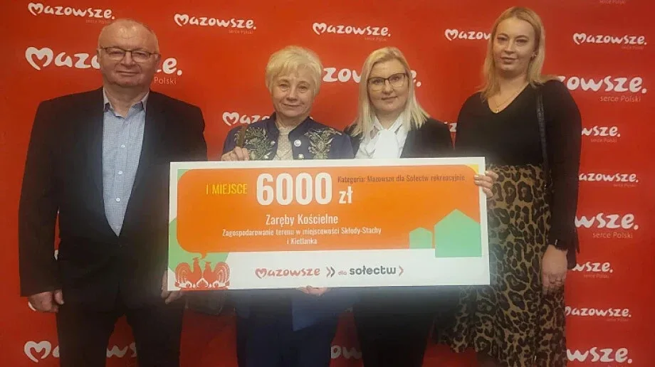 Gmina Zaręby Kościelne nagrodzona za zagospodarowanie terenu w sołectwach Skłody Stachy i Kietlanka