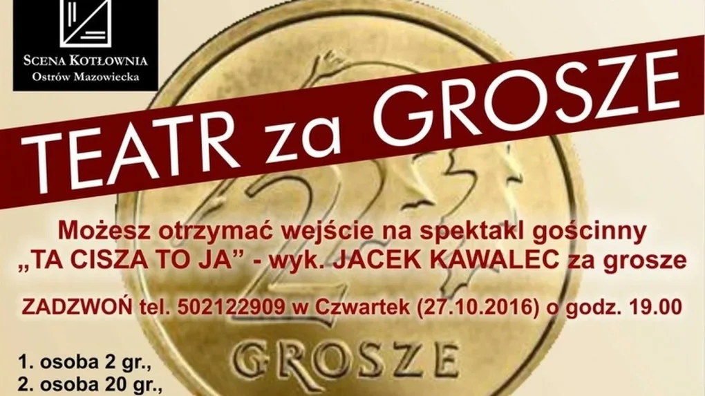 Teatr za grosze: Jacek Kawalec w Kotłowni