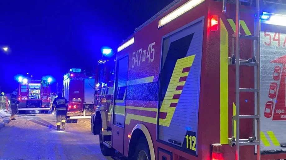 Pożar domu w Przyjmach. Budynek spłonął doszczętnie (zdjęcia)