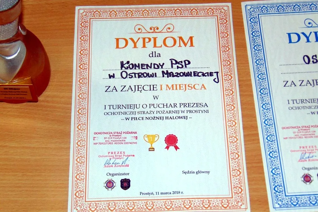 Puchar prezesa OSP w Prostyni dla ostrowskich strażaków (zdjęcia)