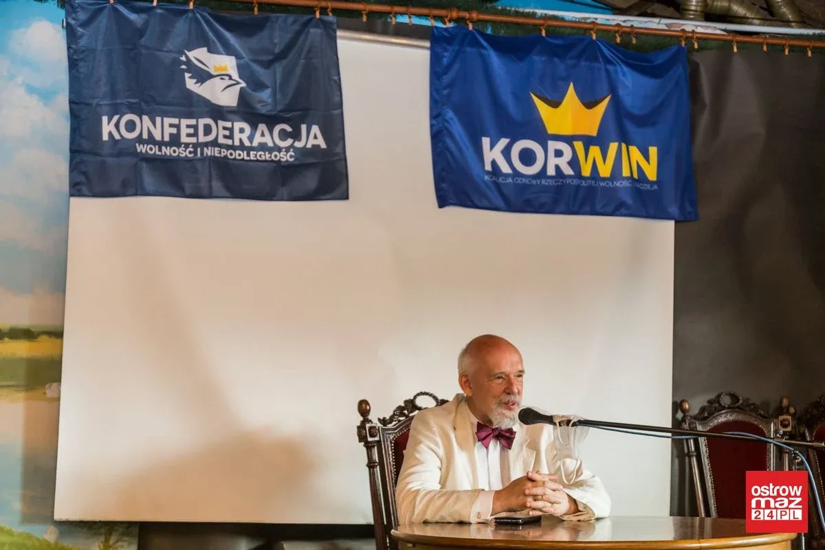 Janusz Korwin-Mikke w Ostrowi Mazowieckiej (zdjęcia, wideo)