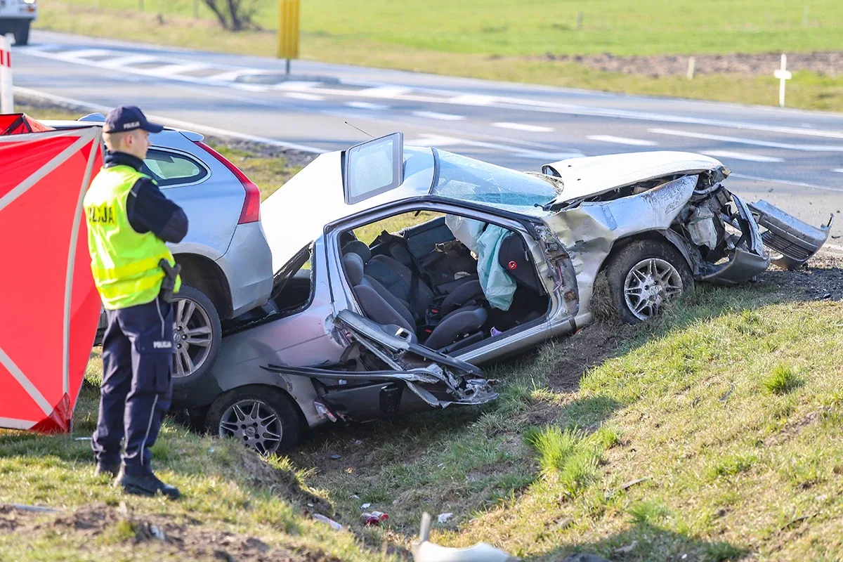 Śmiertelny wypadek na trasie Ostrów Mazowiecka - Różan. Nie żyje 77-letni mężczyzna (zdjęcia)
