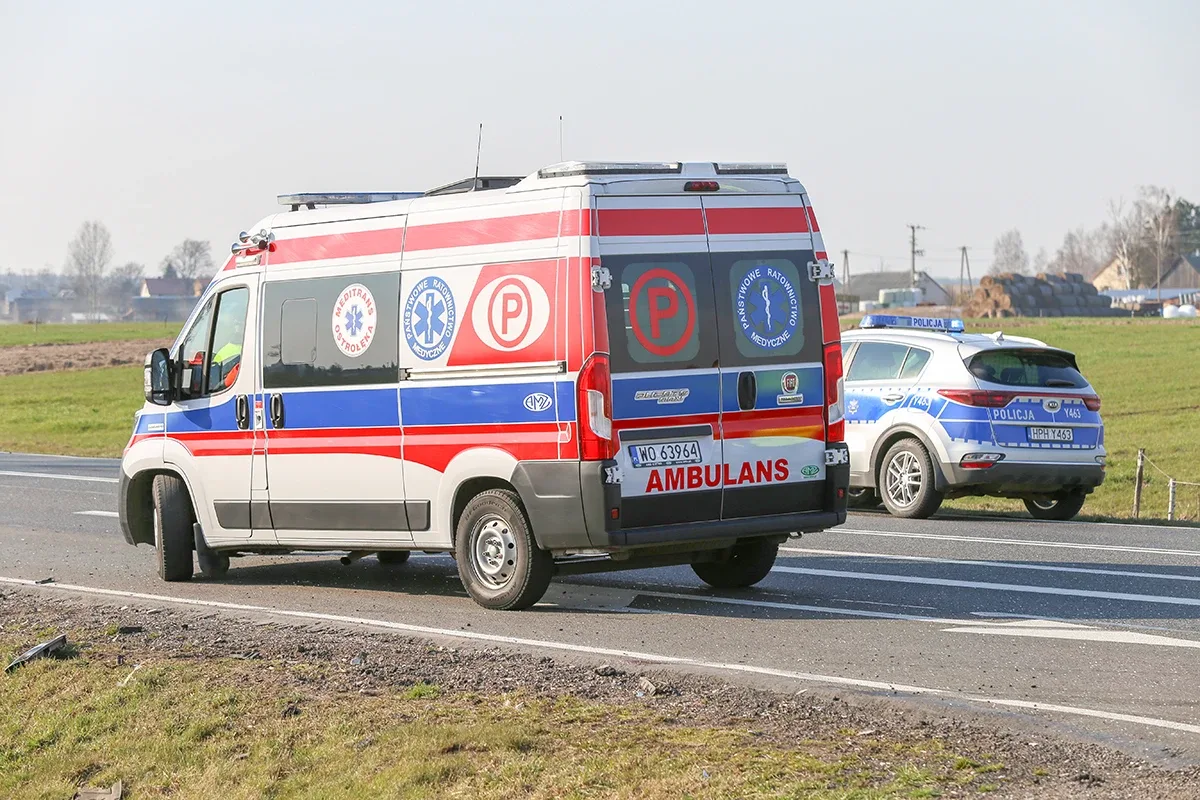 Śmiertelny wypadek na trasie Ostrów Mazowiecka - Różan. Nie żyje 77-letni mężczyzna (zdjęcia)