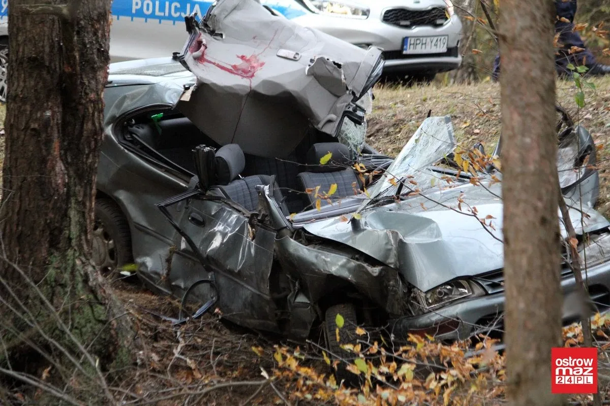 Śmiertelny wypadek w pobliżu Czerwina (zdjęcia)