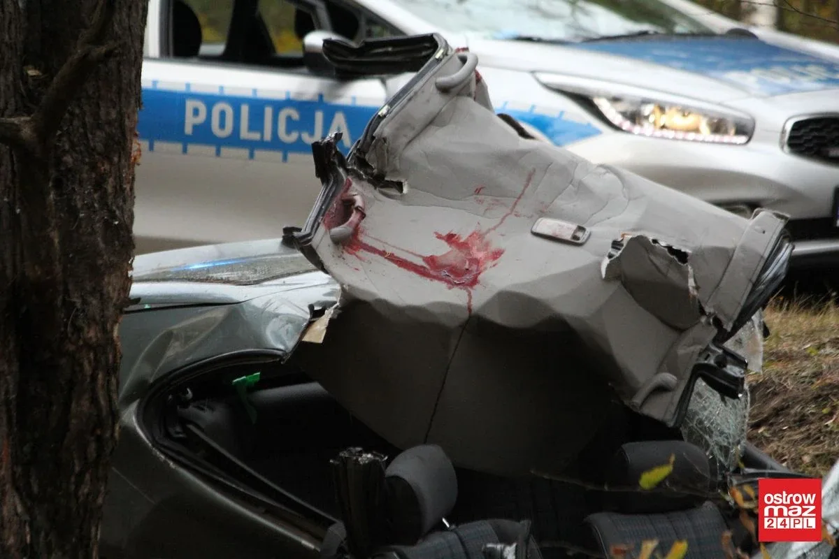 Śmiertelny wypadek w pobliżu Czerwina (zdjęcia)