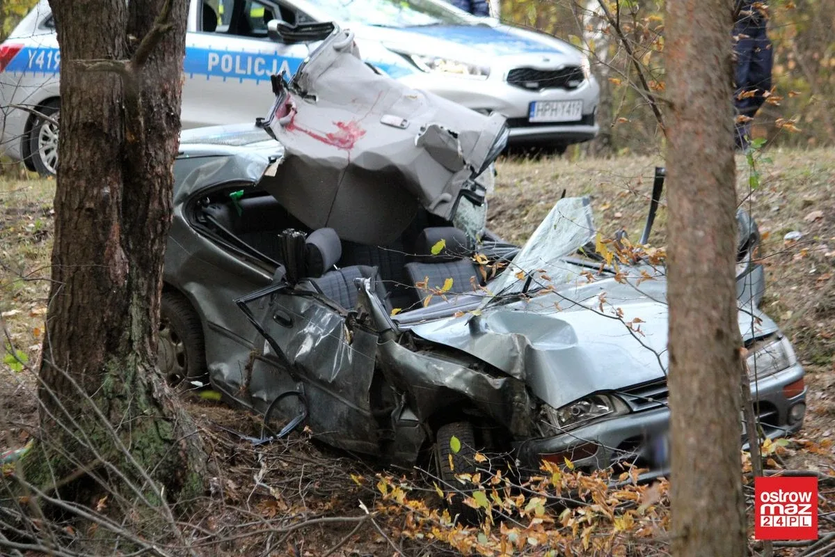 Śmiertelny wypadek w pobliżu Czerwina (zdjęcia)