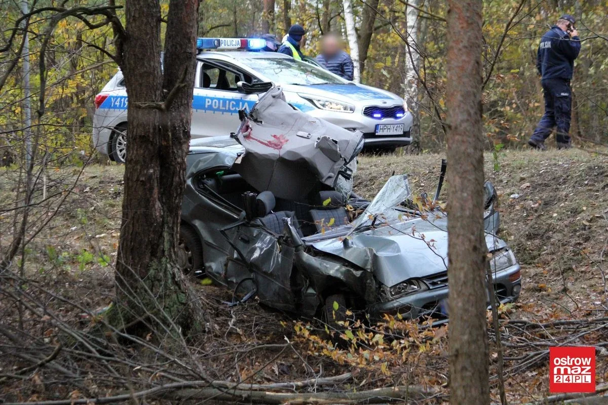 Śmiertelny wypadek w pobliżu Czerwina (zdjęcia)