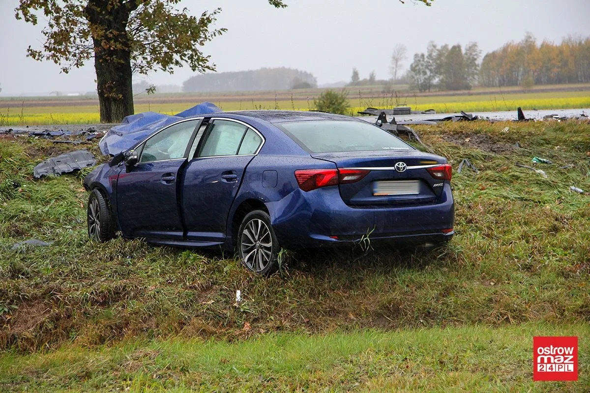 Wypadek na trasie Ostrów Mazowiecka - Łomża. Droga całkowicie zablokowana! (zdjęcia, wideo)