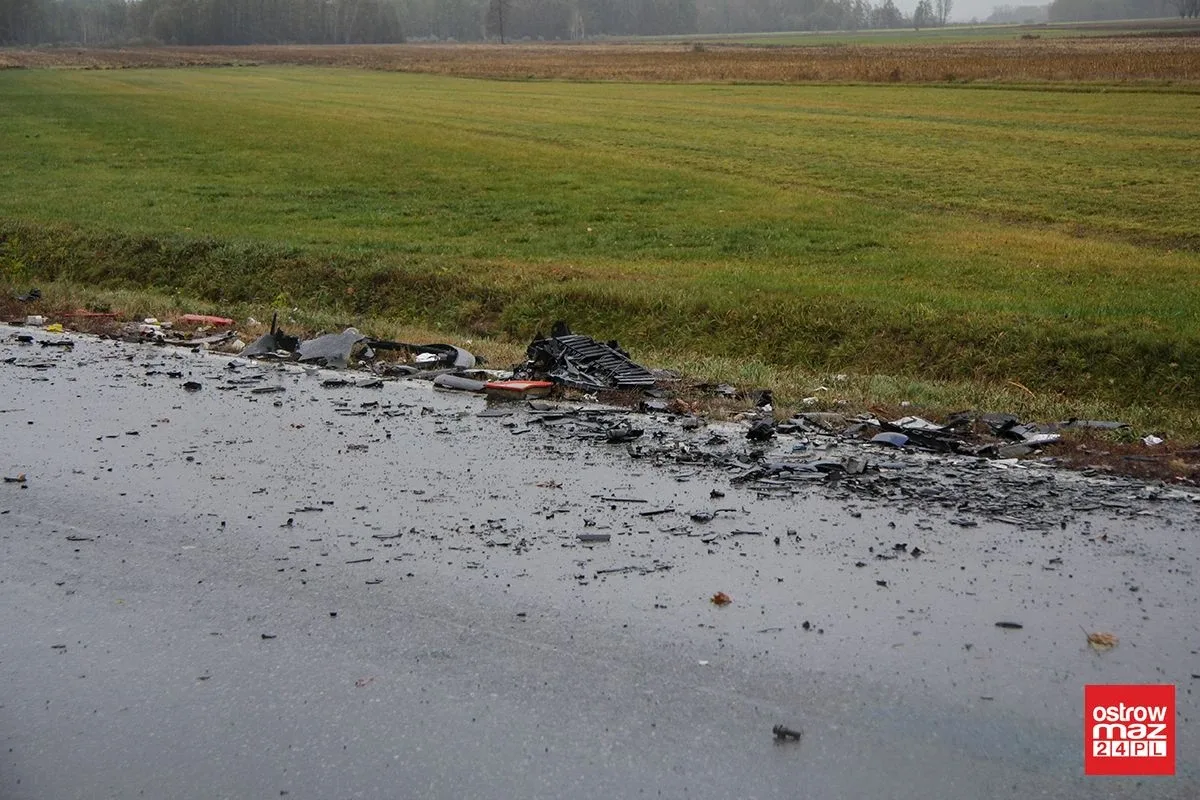 Wypadek na trasie Ostrów Mazowiecka - Łomża. Droga całkowicie zablokowana! (zdjęcia, wideo)