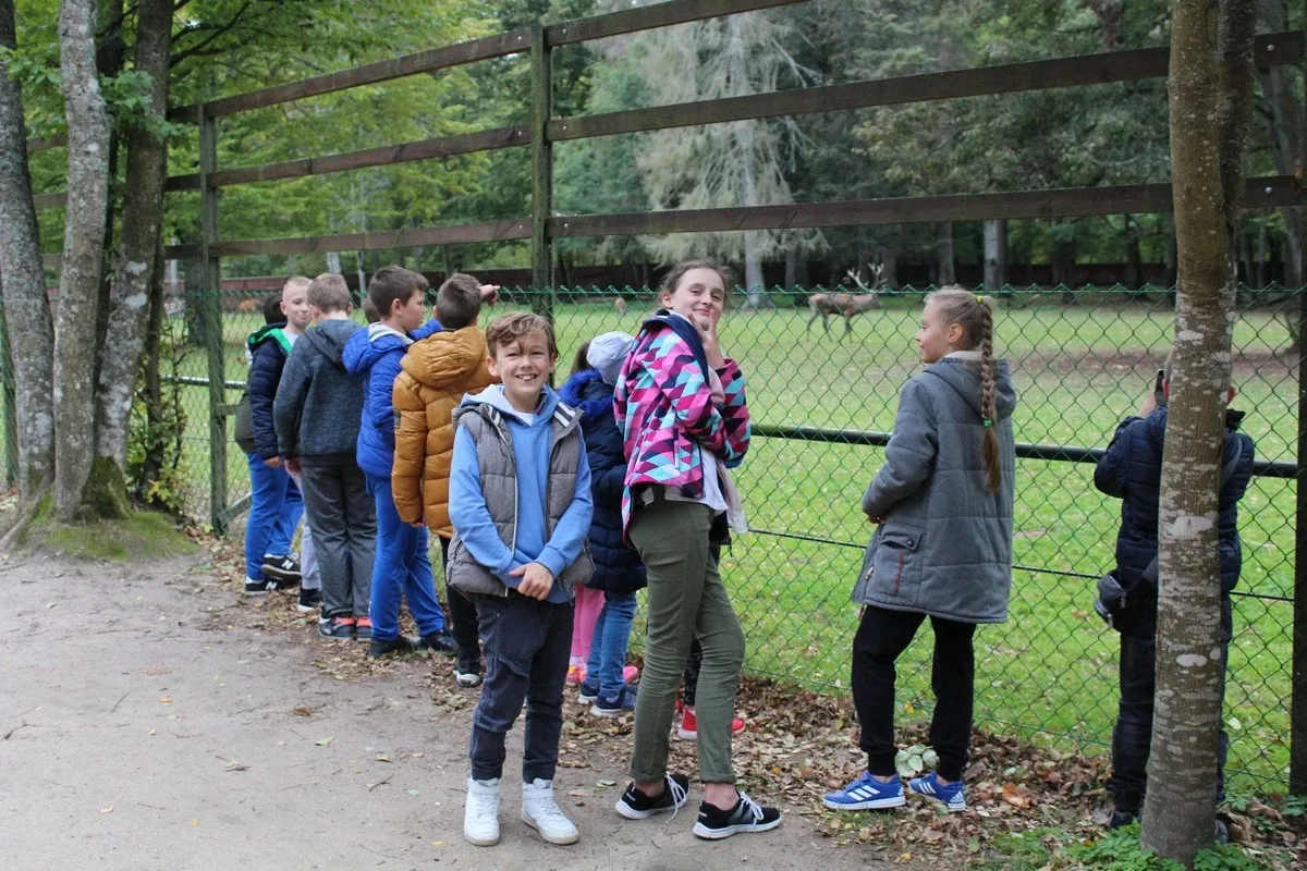 Uczniowie klas piątych na wycieczce w Białowieży (zdjęcia)