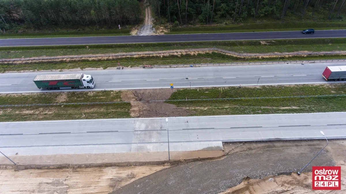S8 wciąż w trakcie przebudowy (zdjęcia z lotu ptaka)