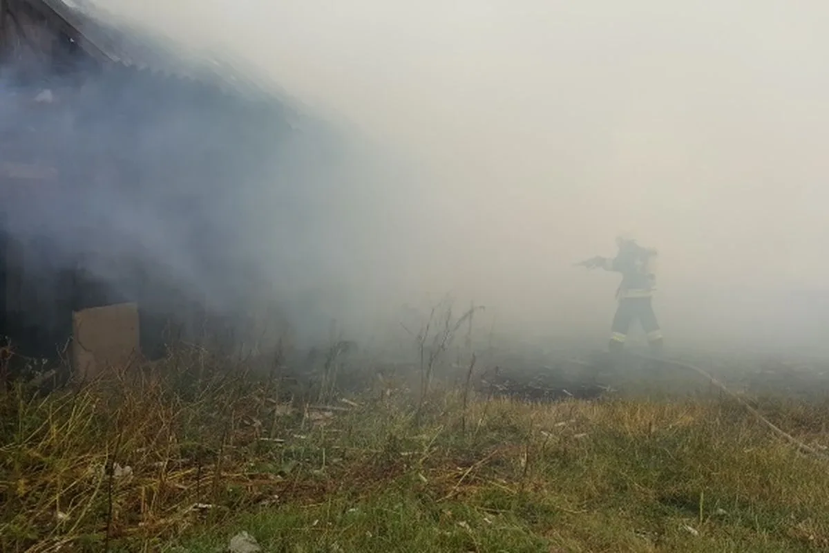Ogromny pożar zabudowań w gminie Boguty-Pianki (zdjęcia)