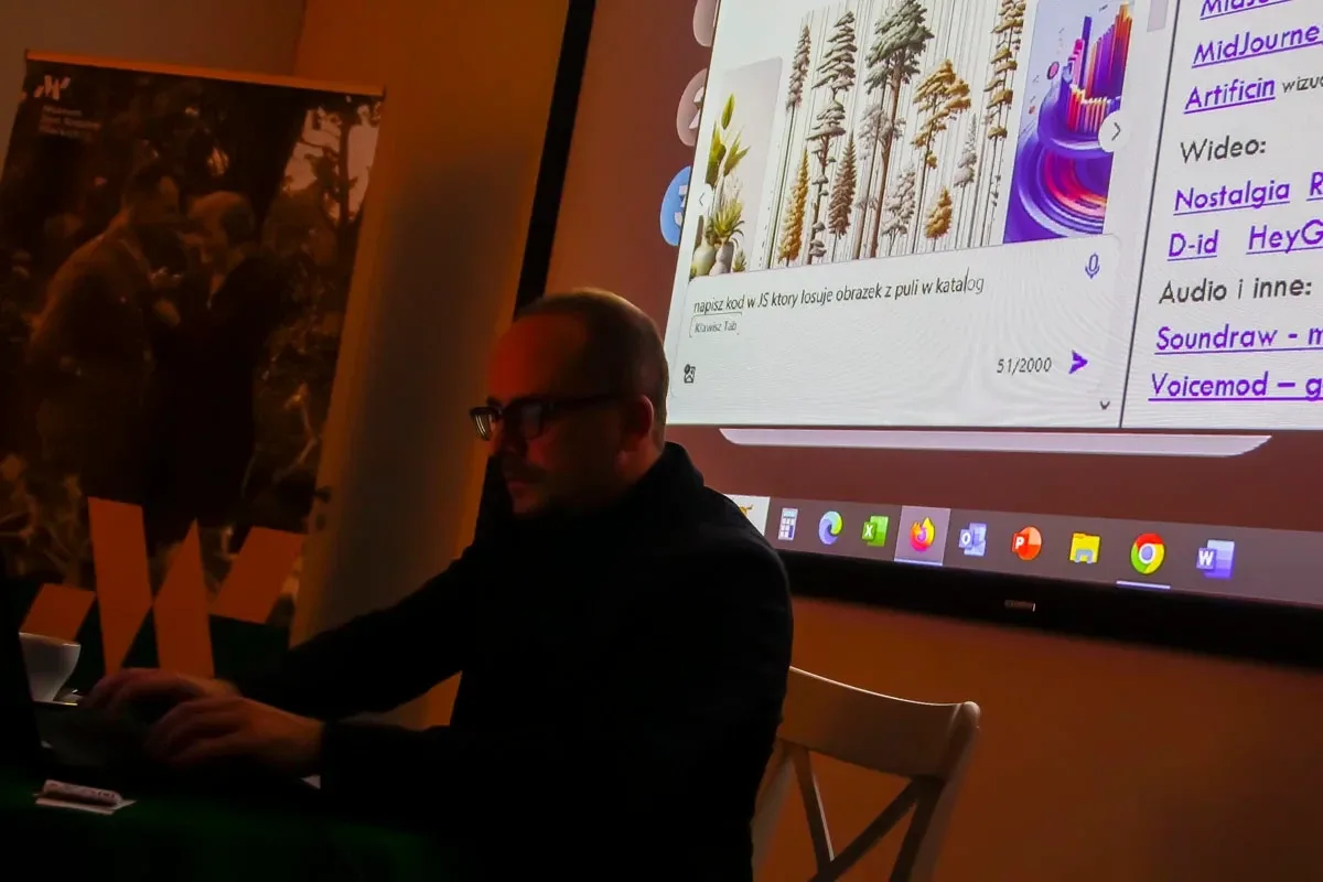 Odkrywanie zastosowań AI w praktyce edukacyjnej - Muzealny Klub Nauczyciela (zdjęcia)