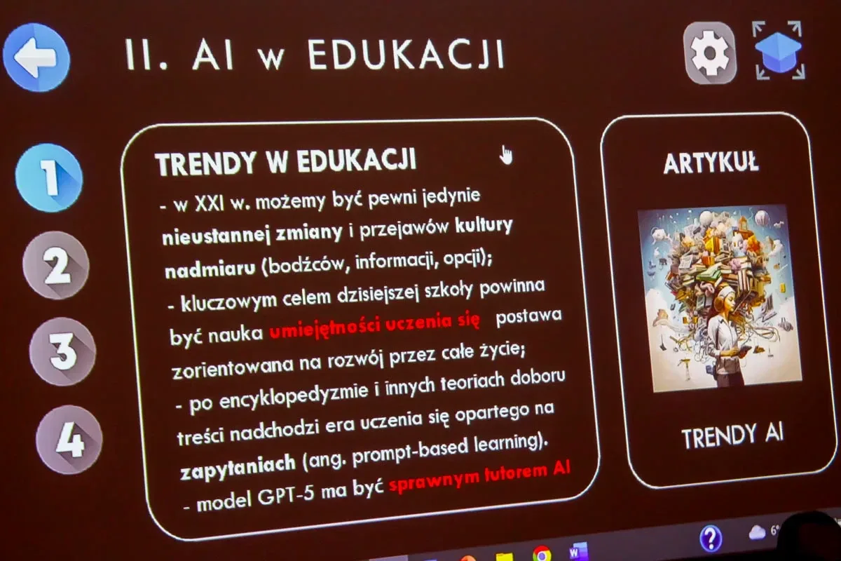 Odkrywanie zastosowań AI w praktyce edukacyjnej - Muzealny Klub Nauczyciela (zdjęcia)