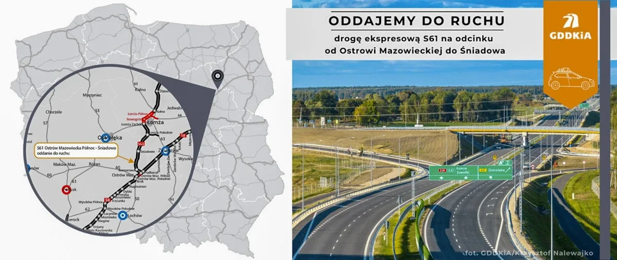 Via Baltica: Przyspieszenie podróży z Warszawy na Mazury i do Litwy (zdjęcia, wideo)