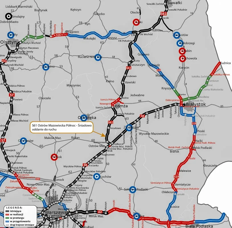Via Baltica: Przyspieszenie podróży z Warszawy na Mazury i do Litwy (zdjęcia, wideo)