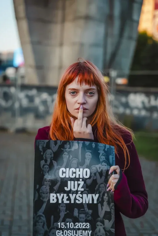 Plakaty "CICHO JUŻ BYŁYŚMY" w województwie mazowieckim (zdjęcia, wideo)