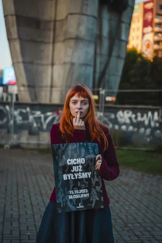 Plakaty "CICHO JUŻ BYŁYŚMY" w województwie mazowieckim (zdjęcia, wideo)