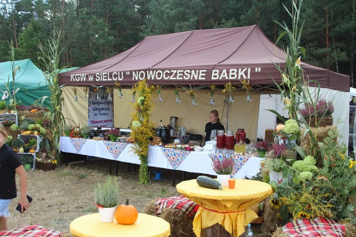 Przemarsz korowodu dożynkowego - Dożynki 2022 w Sielcu (zdjęcia, wideo)